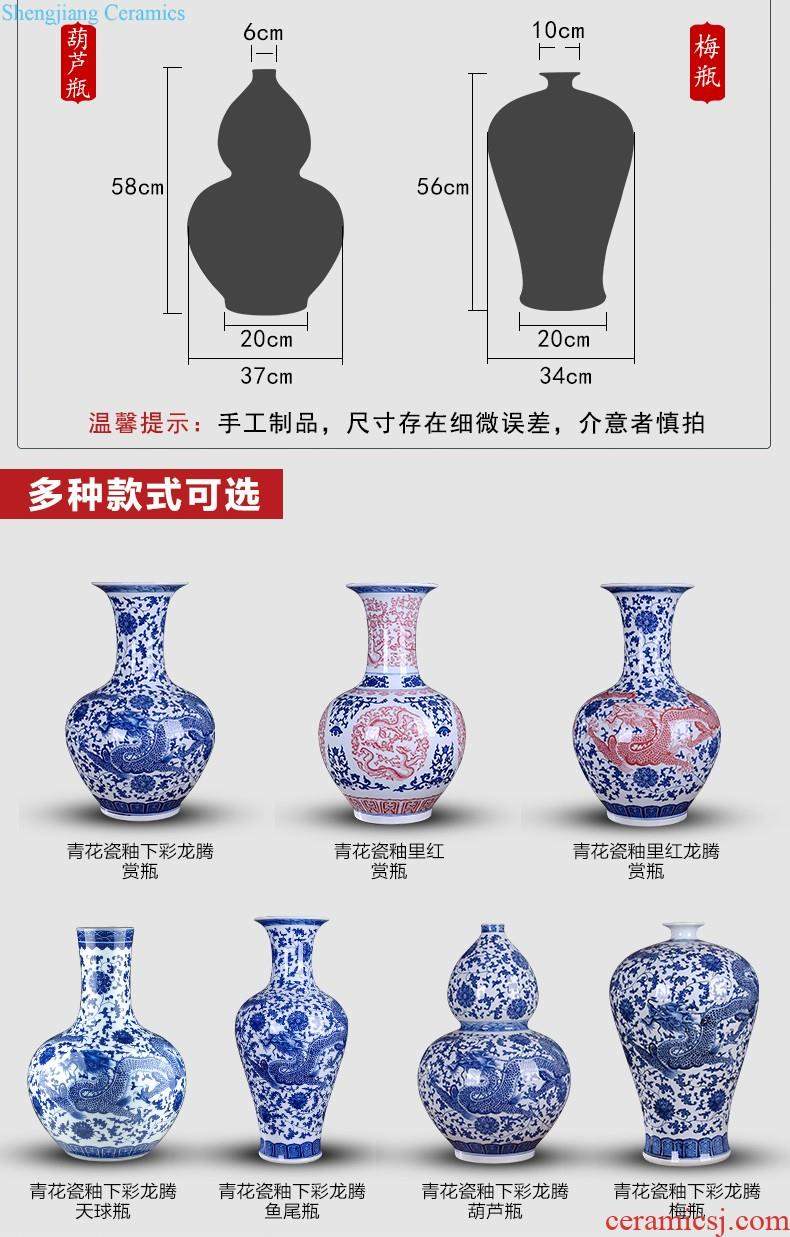 Master of jingdezhen blue and white porcelain ceramic vase hand-painted mei bottles of modern home decoration mountains scenery of jiangnan furnishing articles