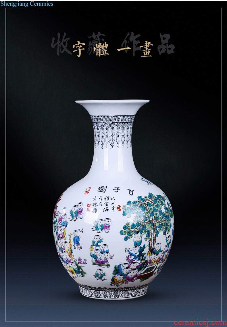 Jingdezhen porcelain vases, pottery and porcelain hand painted blue and white porcelain flower arranging place new Chinese style household adornment ornament sitting room