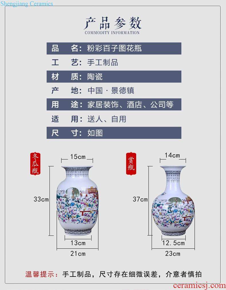 Jingdezhen porcelain vases, pottery and porcelain hand painted blue and white porcelain flower arranging place new Chinese style household adornment ornament sitting room