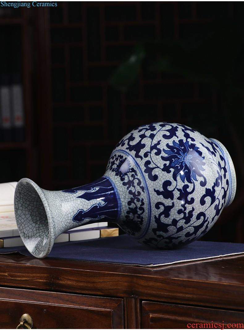 Jingdezhen porcelain vases, pottery and porcelain furnishing articles three-piece sitting room flower arranging the modern Chinese style household adornment TV ark