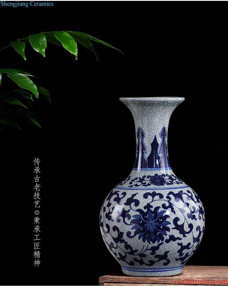 Jingdezhen porcelain vases, pottery and porcelain furnishing articles three-piece sitting room flower arranging the modern Chinese style household adornment TV ark