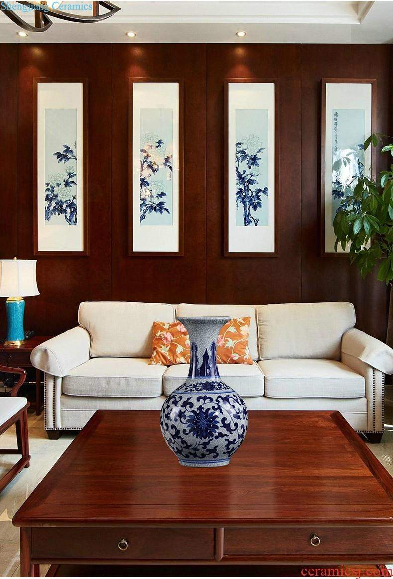 Jingdezhen porcelain vases, pottery and porcelain furnishing articles three-piece sitting room flower arranging the modern Chinese style household adornment TV ark