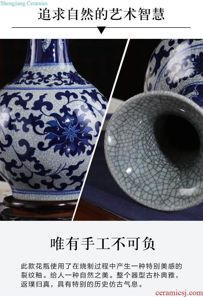 Jingdezhen porcelain vases, pottery and porcelain furnishing articles three-piece sitting room flower arranging the modern Chinese style household adornment TV ark