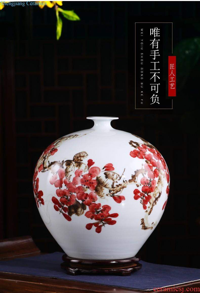 Jingdezhen ceramic furnishing articles modern creative contracted household decorates sitting room dried flower flower vase flowers