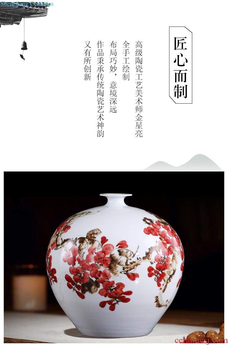 Jingdezhen ceramic furnishing articles modern creative contracted household decorates sitting room dried flower flower vase flowers