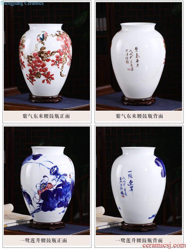 Jingdezhen ceramic furnishing articles modern creative contracted household decorates sitting room dried flower flower vase flowers