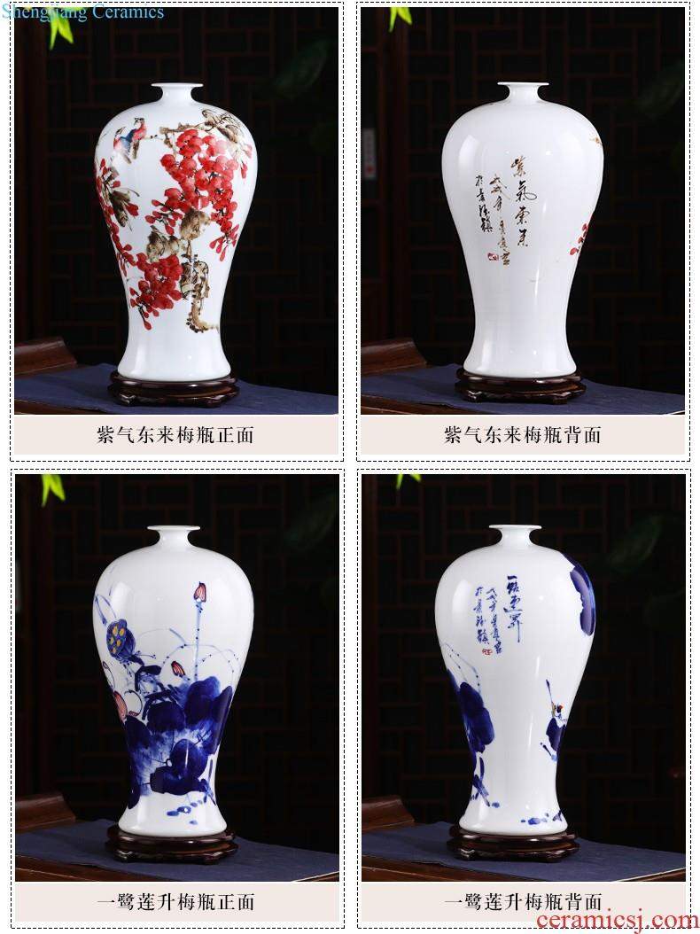 Jingdezhen ceramic furnishing articles modern creative contracted household decorates sitting room dried flower flower vase flowers