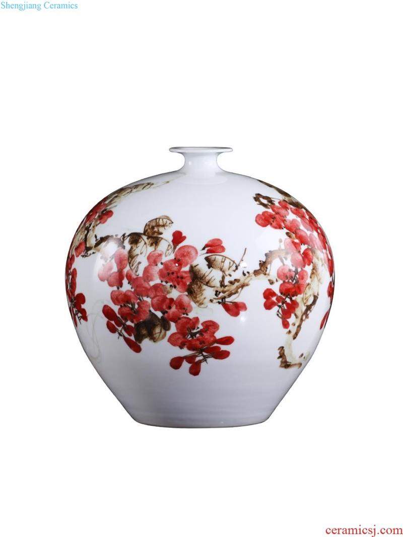 Jingdezhen ceramic furnishing articles modern creative contracted household decorates sitting room dried flower flower vase flowers