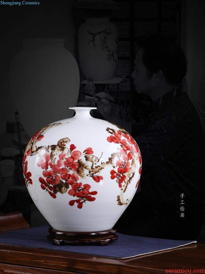 Jingdezhen ceramic furnishing articles modern creative contracted household decorates sitting room dried flower flower vase flowers