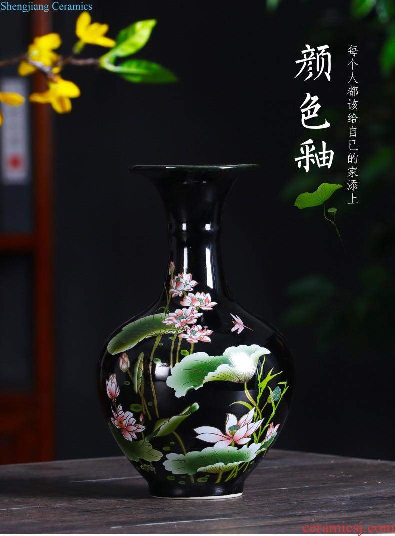 Jingdezhen ceramic vase furnishing articles flower arranging Chinese contemporary and contracted creative home sitting room adornment dried flower porcelain