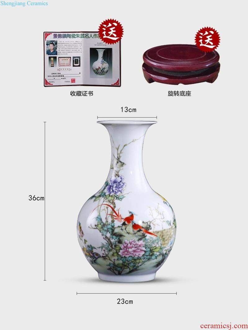 Jingdezhen ceramics furnishing articles flower arranging hand-painted archaize sitting room of large blue and white porcelain vase Chinese style household decoration