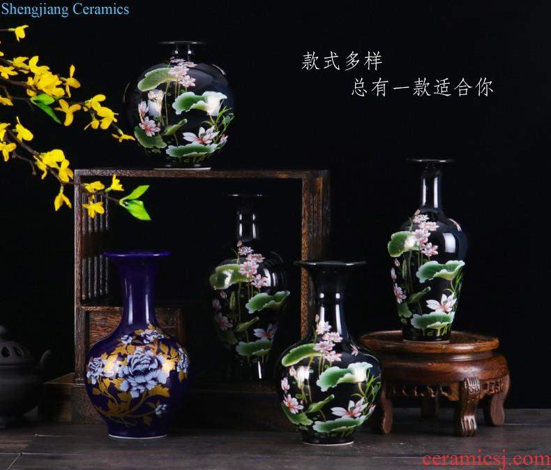 Jingdezhen ceramic vase furnishing articles flower arranging Chinese contemporary and contracted creative home sitting room adornment dried flower porcelain