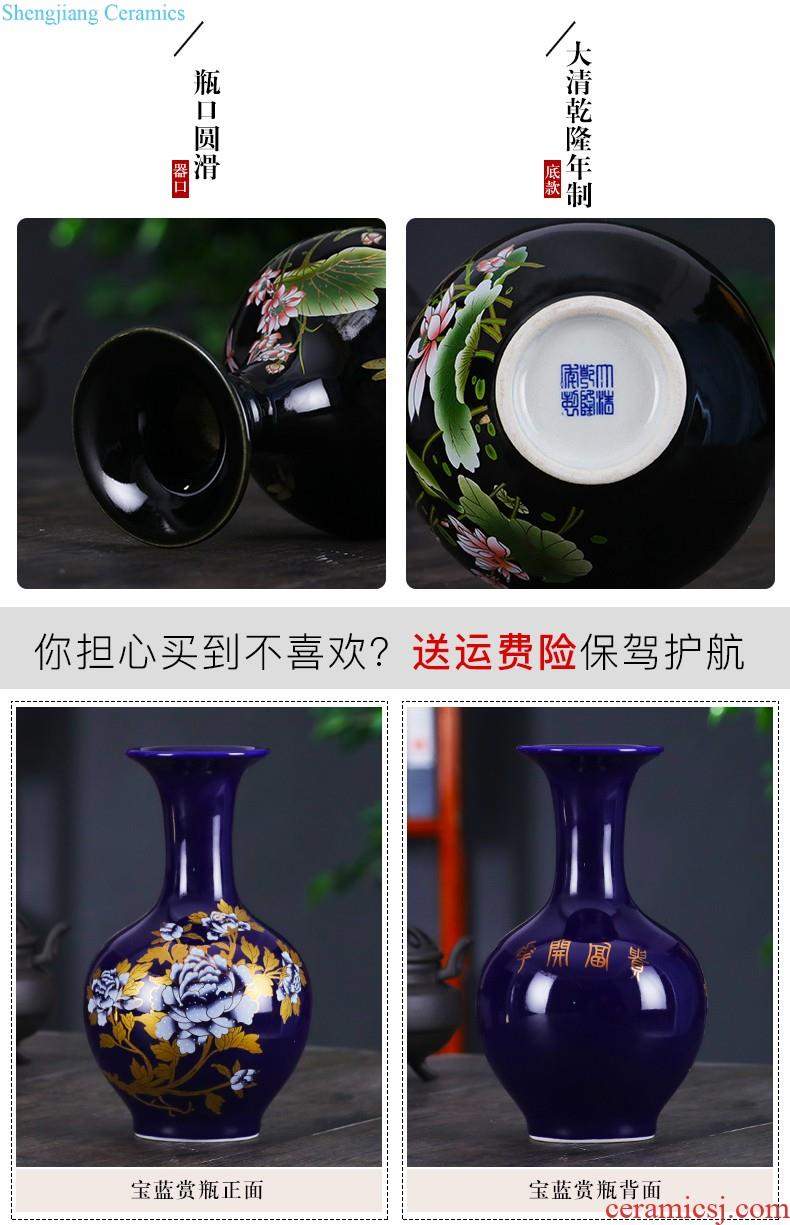 Jingdezhen ceramics vase furnishing articles flower arranging new Chinese style household sitting room ark hand-painted porcelain decoration process