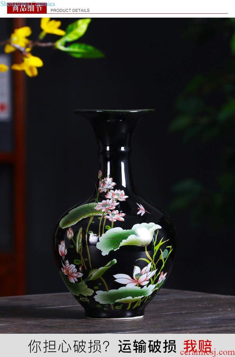 Jingdezhen ceramic vase furnishing articles flower arranging Chinese contemporary and contracted creative home sitting room adornment dried flower porcelain