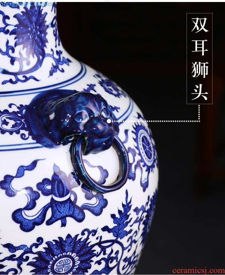 Jingdezhen porcelain ceramic hand-painted porcelain youligong gourd flower vase is placed the new Chinese style household ornaments