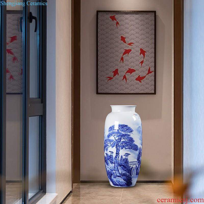 Jingdezhen ceramics vase hand-painted scenery mei bottle of flower arranging place new Chinese porcelain home decoration in the living room