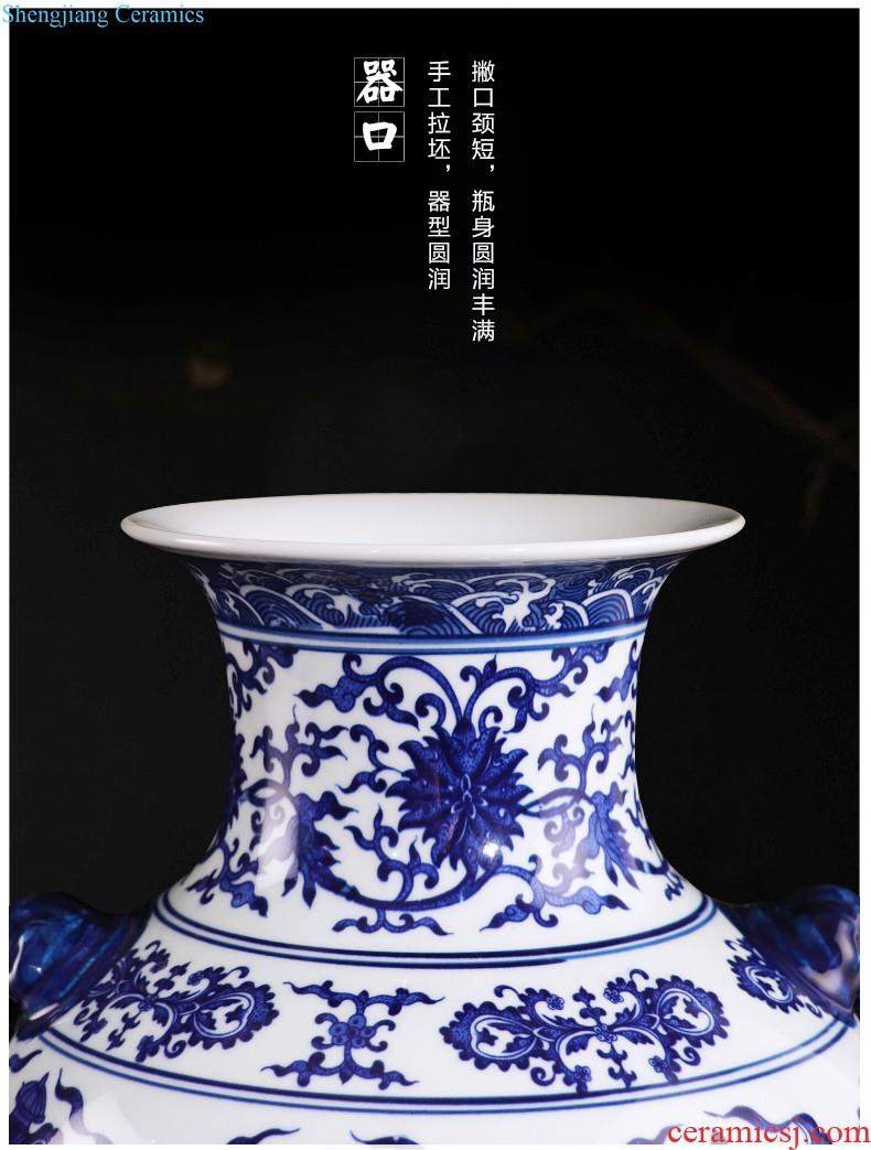 Jingdezhen porcelain ceramic hand-painted porcelain youligong gourd flower vase is placed the new Chinese style household ornaments