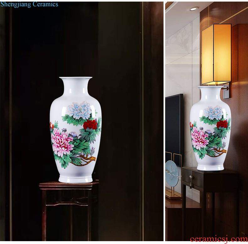 Jingdezhen ceramics hand-painted blue and white porcelain vase furnishing articles sitting room flower arranging the modern Chinese style household adornment TV ark