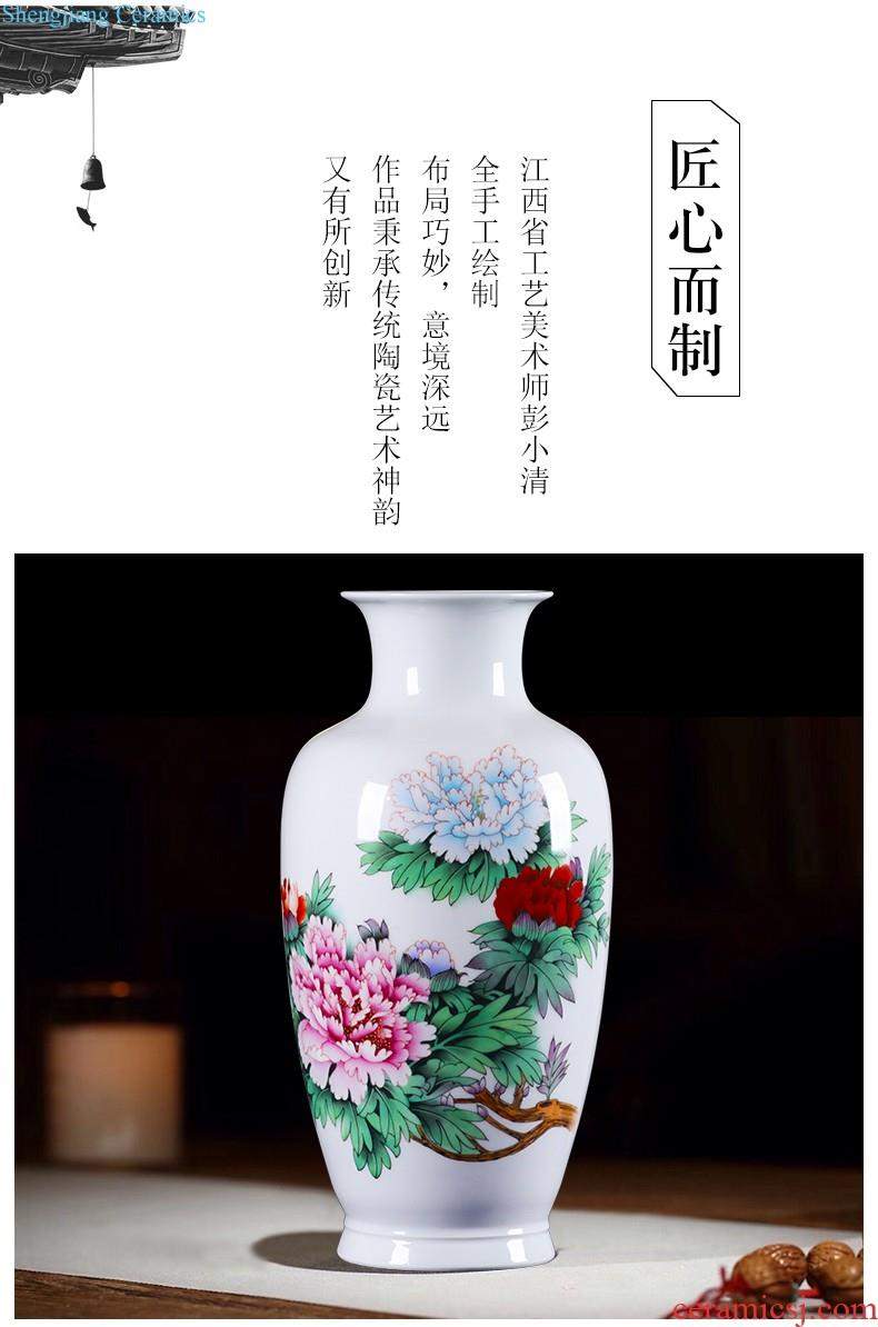 Jingdezhen ceramics hand-painted blue and white porcelain vase furnishing articles sitting room flower arranging the modern Chinese style household adornment TV ark