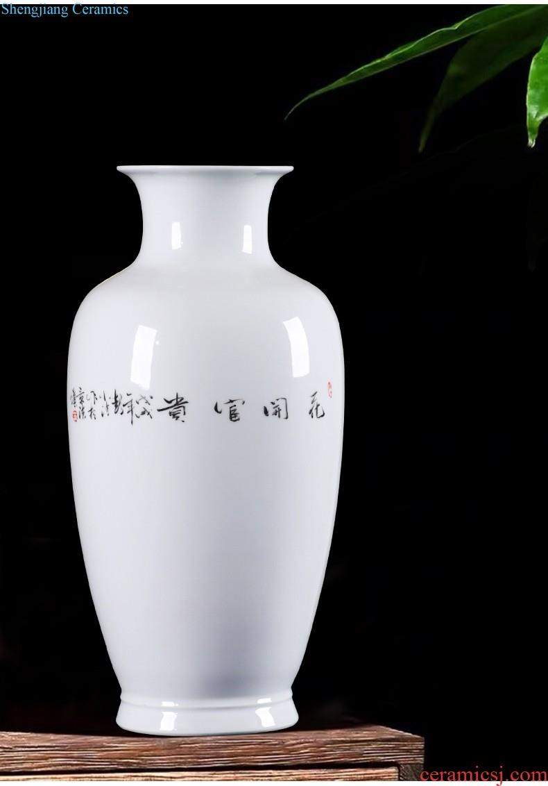 Jingdezhen ceramics hand-painted blue and white porcelain vase furnishing articles sitting room flower arranging the modern Chinese style household adornment TV ark