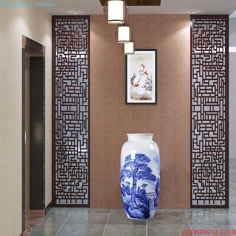 Jingdezhen ceramics vase hand-painted scenery mei bottle of flower arranging place new Chinese porcelain home decoration in the living room