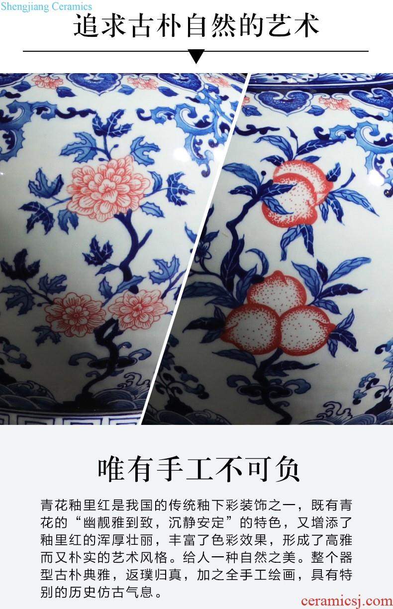 Jingdezhen ceramics hand-painted blue and white porcelain vases, flower arrangement furnishing articles new Chinese style living room TV ark home decoration