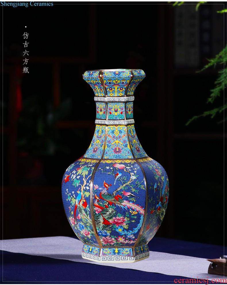 Jingdezhen ceramic vase furnishing articles antique porcelain flower Chinese style restoring ancient ways is contemporary and contracted sitting room ark adornment