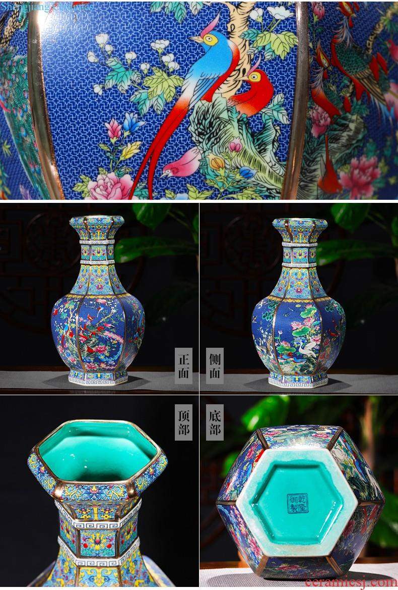 Jingdezhen ceramic vase furnishing articles antique porcelain flower Chinese style restoring ancient ways is contemporary and contracted sitting room ark adornment