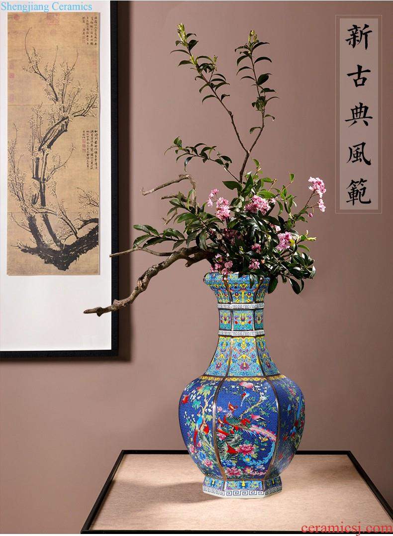 Jingdezhen ceramic vase furnishing articles antique porcelain flower Chinese style restoring ancient ways is contemporary and contracted sitting room ark adornment