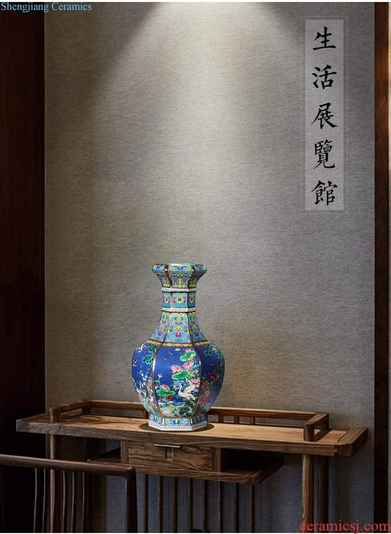 Jingdezhen ceramic vase furnishing articles antique porcelain flower Chinese style restoring ancient ways is contemporary and contracted sitting room ark adornment