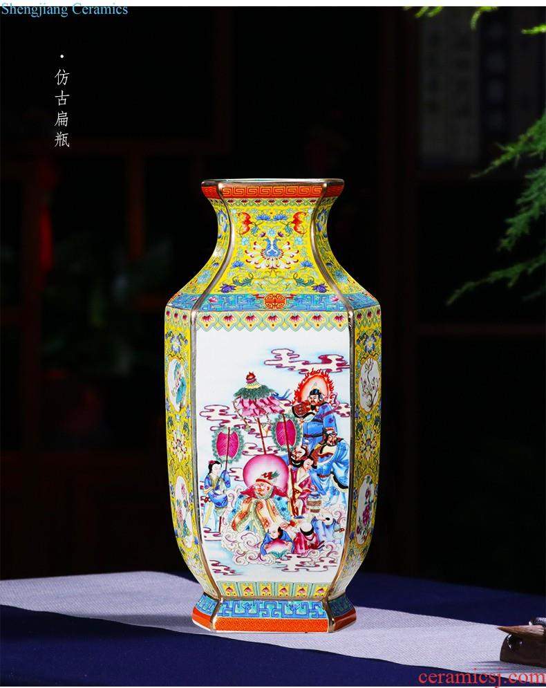 Jingdezhen ceramic vase furnishing articles antique porcelain flower Chinese style restoring ancient ways is contemporary and contracted sitting room ark adornment