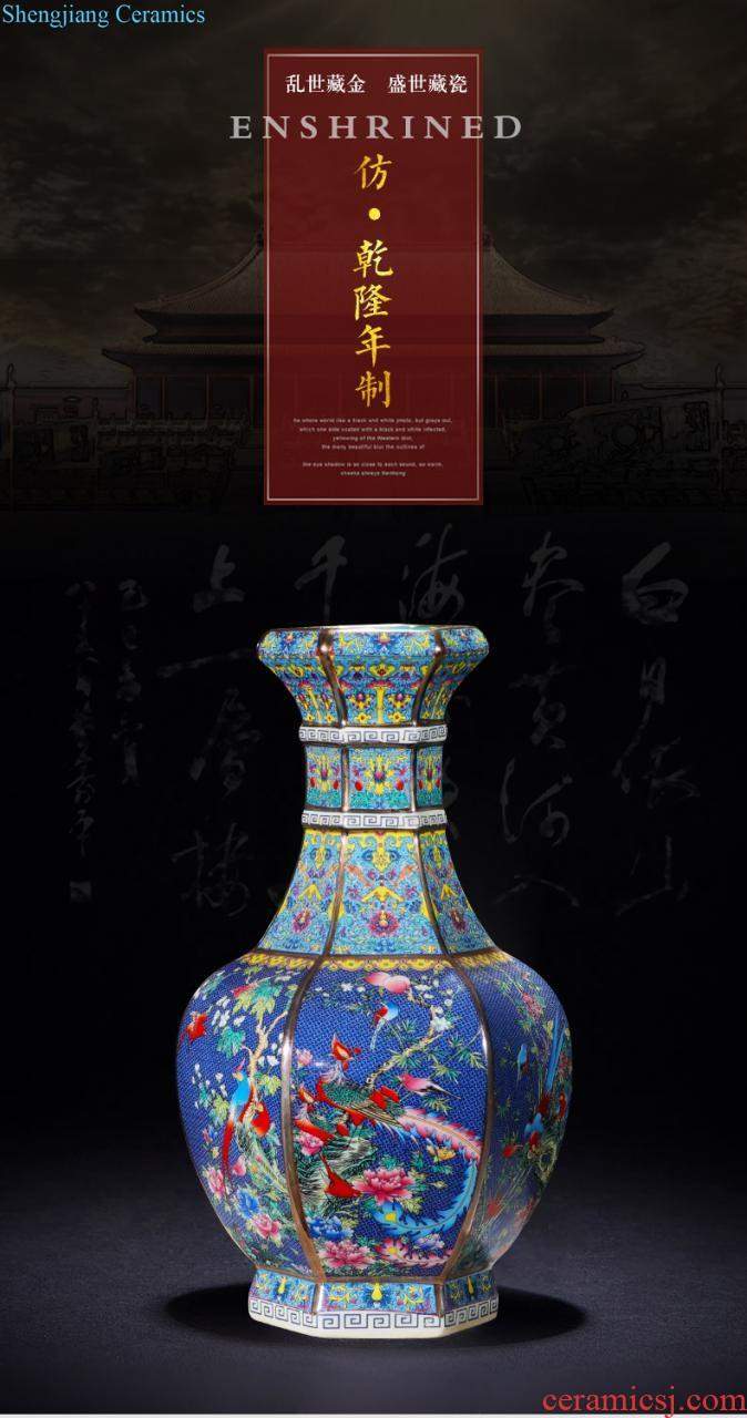 Jingdezhen ceramic vase furnishing articles antique porcelain flower Chinese style restoring ancient ways is contemporary and contracted sitting room ark adornment