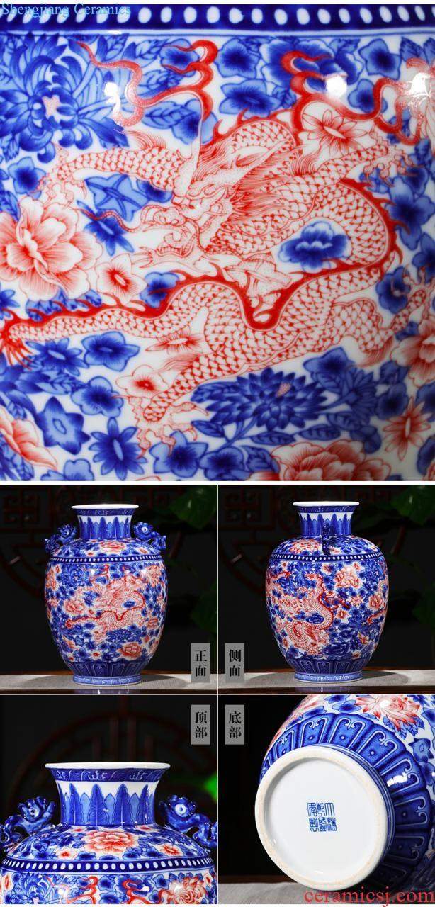 Hand-painted cornucopia of blue and white porcelain of jingdezhen ceramics feng shui plutus furnishing articles sitting room of new Chinese style household ornaments