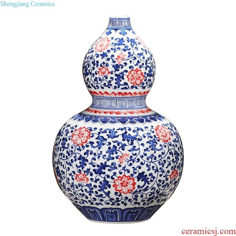 New Chinese style furnishing articles ceramic vase simulation flower dried flowers flower arrangement home European style living room TV ark soft adornment