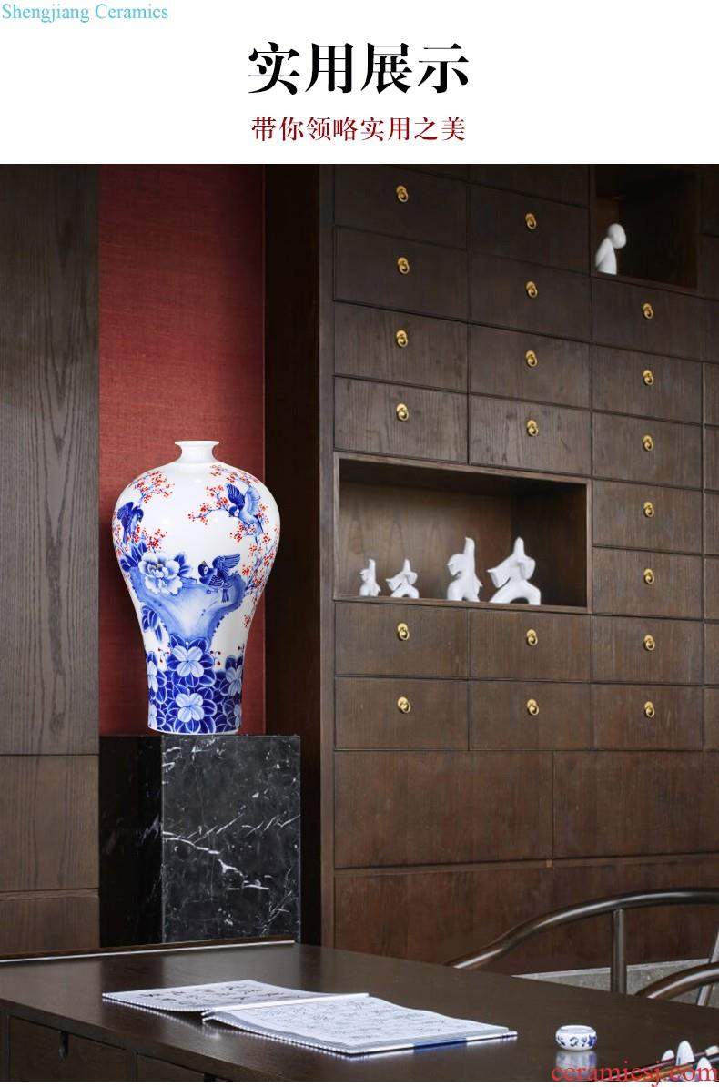 Jingdezhen ceramics hand-painted large big radish bottle vase vase of porcelain of new Chinese style living room home furnishing articles