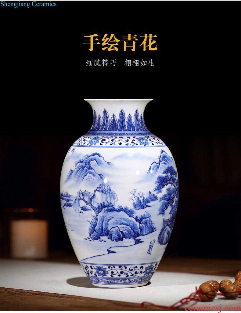 Jingdezhen ceramics vase hand-painted jixiangruyi sitting room of Chinese style household flower arranging TV ark adornment furnishing articles