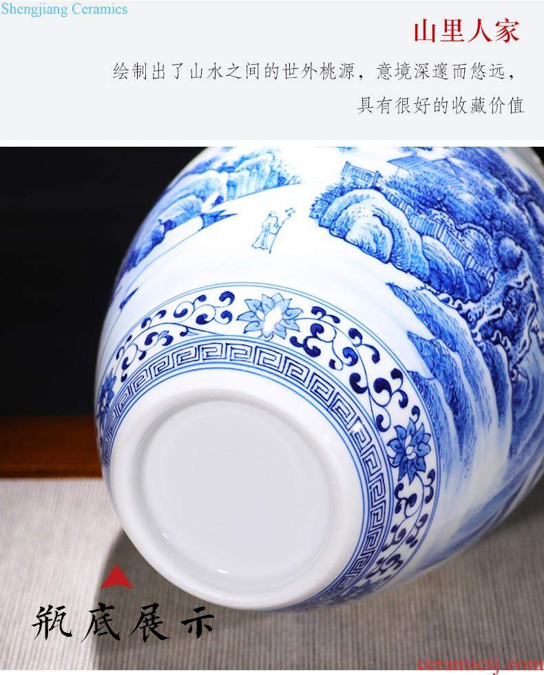 Jingdezhen ceramics vase hand-painted jixiangruyi sitting room of Chinese style household flower arranging TV ark adornment furnishing articles