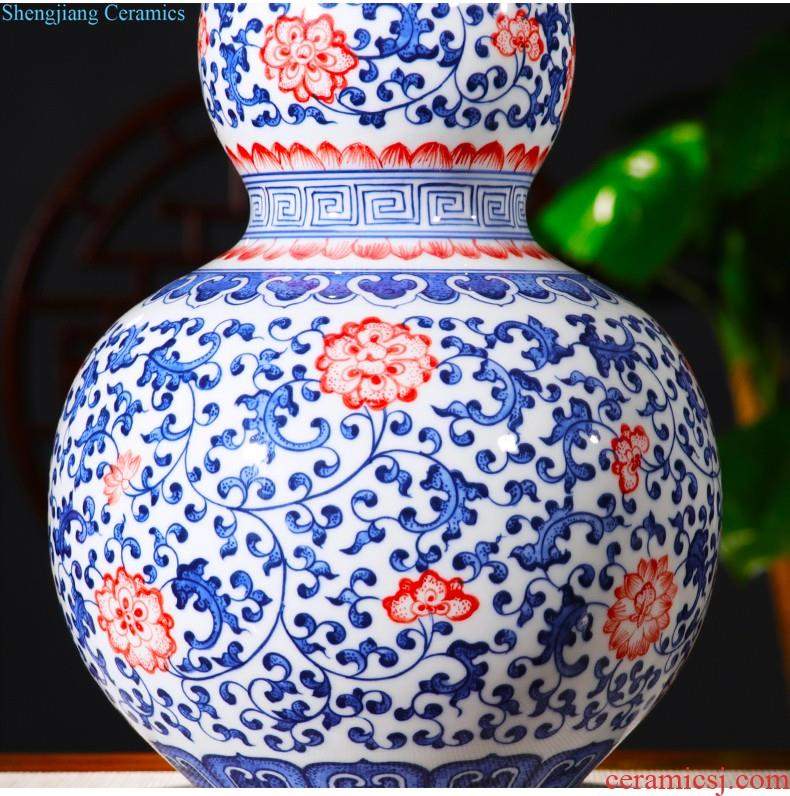 New Chinese style furnishing articles ceramic vase simulation flower dried flowers flower arrangement home European style living room TV ark soft adornment