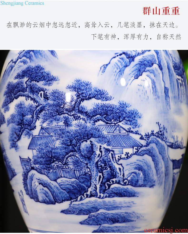 Jingdezhen ceramics vase hand-painted jixiangruyi sitting room of Chinese style household flower arranging TV ark adornment furnishing articles