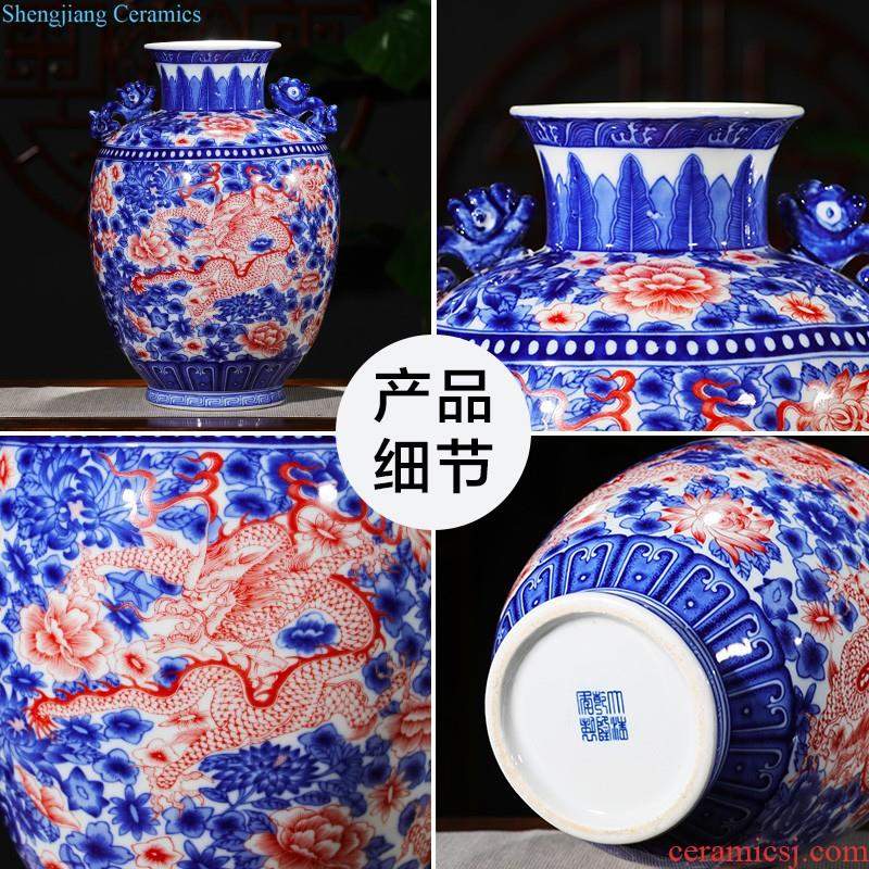 Hand-painted cornucopia of blue and white porcelain of jingdezhen ceramics feng shui plutus furnishing articles sitting room of new Chinese style household ornaments