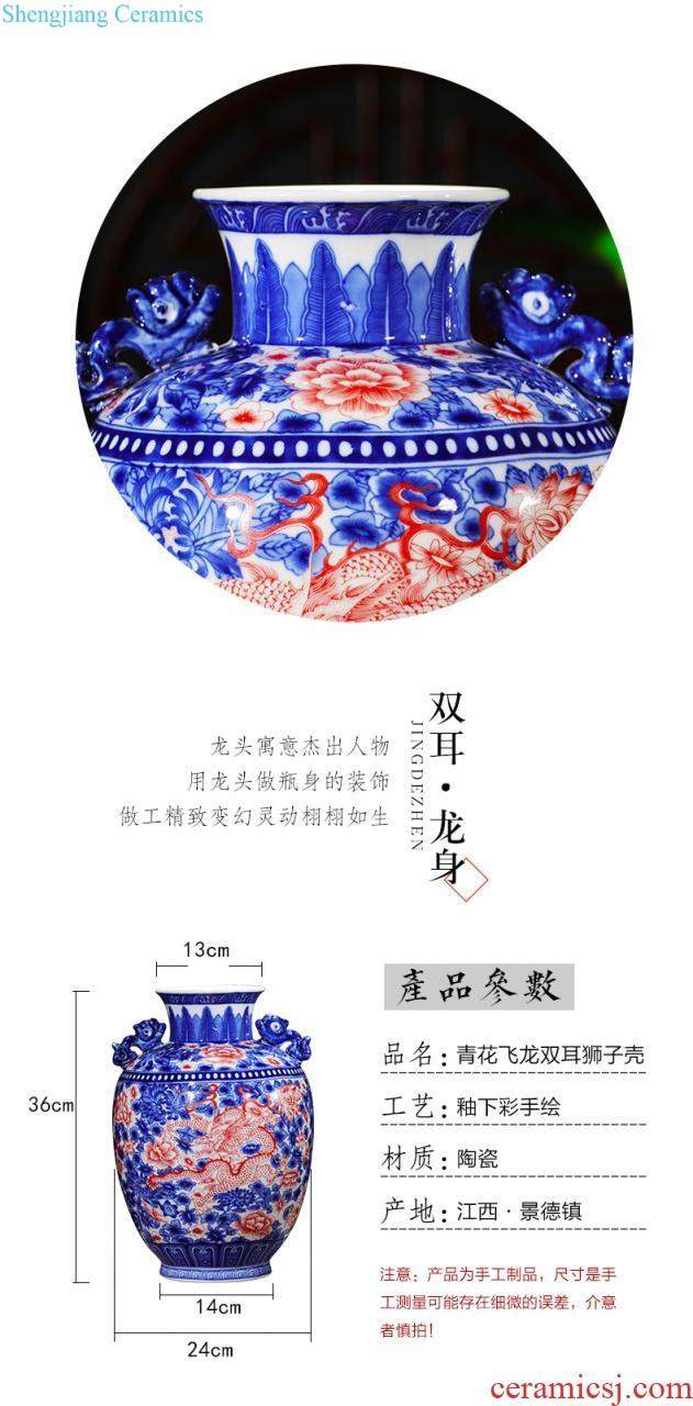 Hand-painted cornucopia of blue and white porcelain of jingdezhen ceramics feng shui plutus furnishing articles sitting room of new Chinese style household ornaments