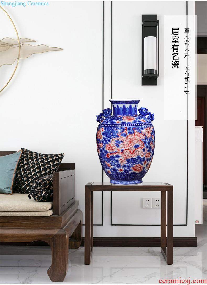 Hand-painted cornucopia of blue and white porcelain of jingdezhen ceramics feng shui plutus furnishing articles sitting room of new Chinese style household ornaments