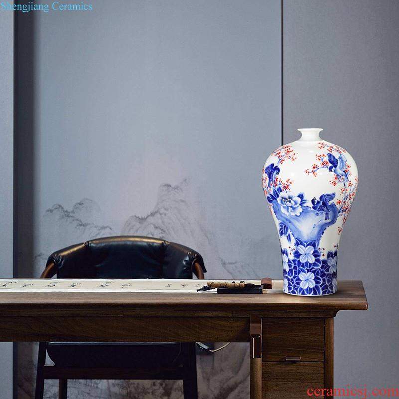 Jingdezhen ceramics hand-painted large big radish bottle vase vase of porcelain of new Chinese style living room home furnishing articles