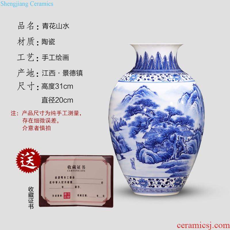 Jingdezhen ceramics vase hand-painted jixiangruyi sitting room of Chinese style household flower arranging TV ark adornment furnishing articles