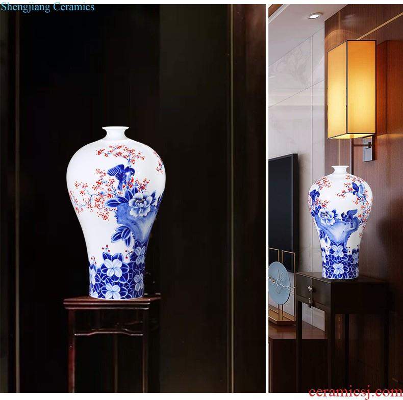 Jingdezhen ceramics hand-painted large big radish bottle vase vase of porcelain of new Chinese style living room home furnishing articles