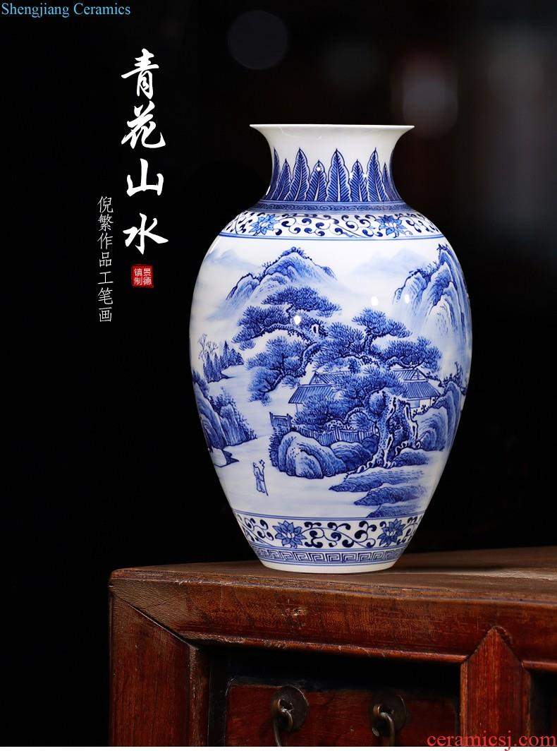 Jingdezhen ceramics vase hand-painted jixiangruyi sitting room of Chinese style household flower arranging TV ark adornment furnishing articles