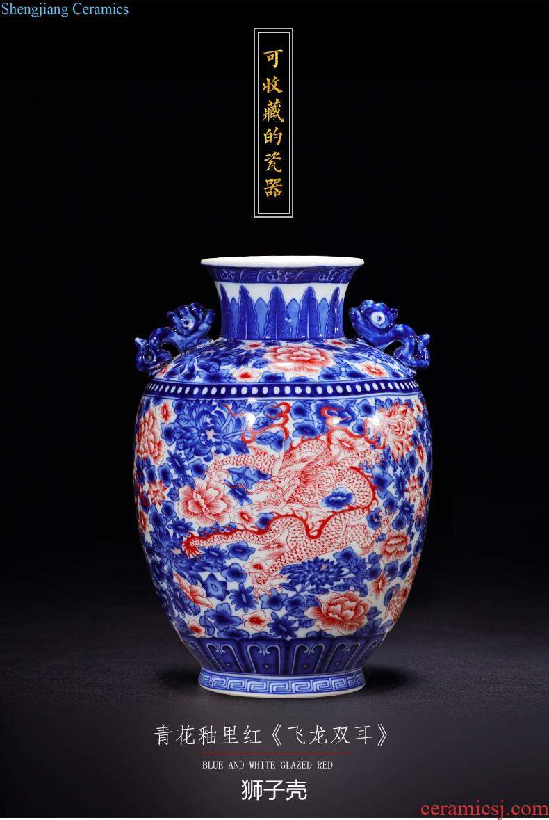 Hand-painted cornucopia of blue and white porcelain of jingdezhen ceramics feng shui plutus furnishing articles sitting room of new Chinese style household ornaments