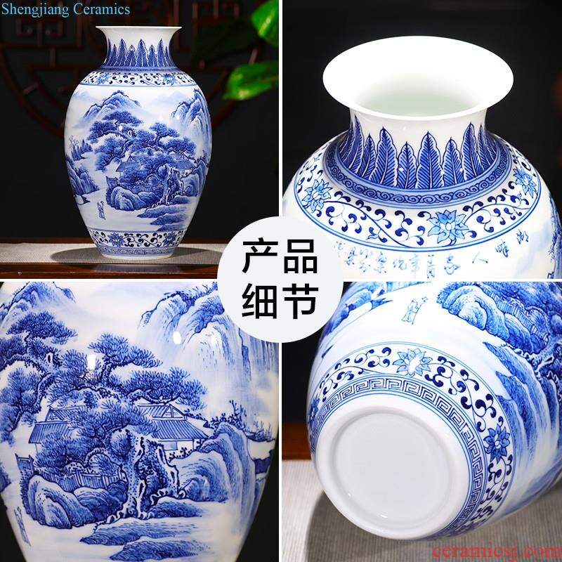 Jingdezhen ceramics vase hand-painted jixiangruyi sitting room of Chinese style household flower arranging TV ark adornment furnishing articles