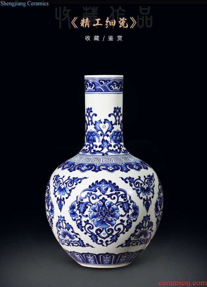 Jingdezhen ceramics hand-painted thin body of blue and white porcelain vase vase furnishing articles new Chinese style home sitting room adornment