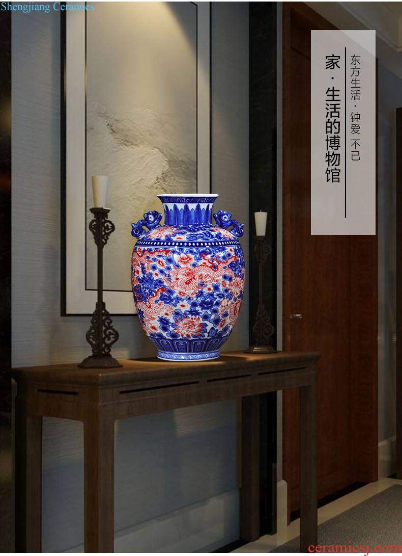 Hand-painted cornucopia of blue and white porcelain of jingdezhen ceramics feng shui plutus furnishing articles sitting room of new Chinese style household ornaments